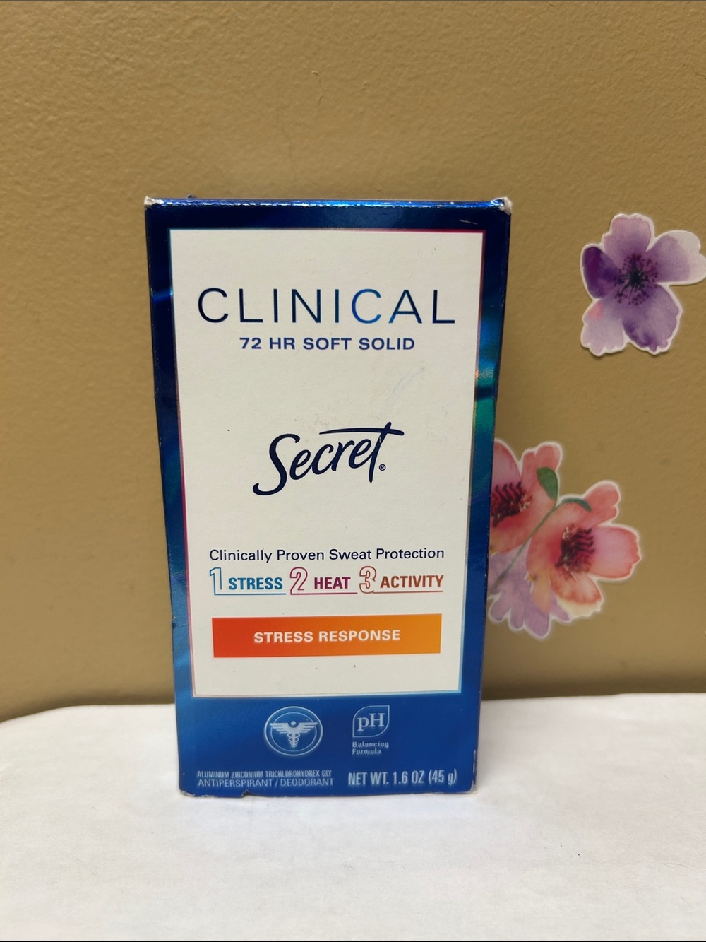 Clinical Secret 72 HR Soft Solid Antiperspirant - Stress Response-1.6 oz